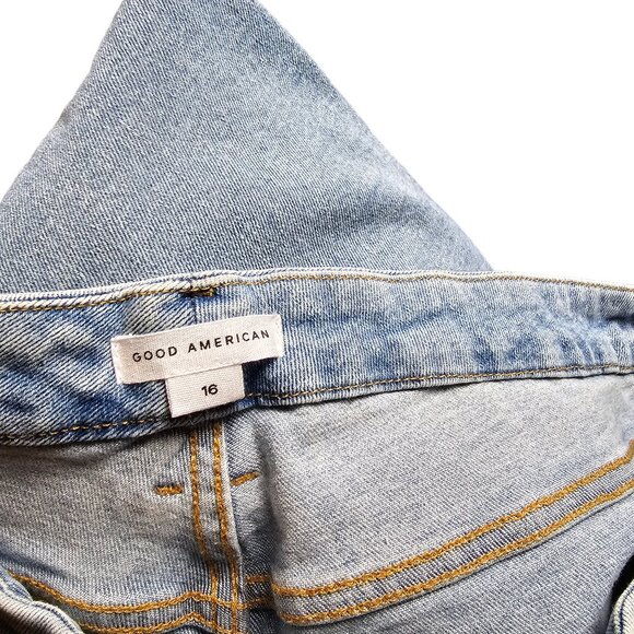Good American Light‎ Wash Distressed Jeans Size 16 New With Tags! - Picture 4 of 8